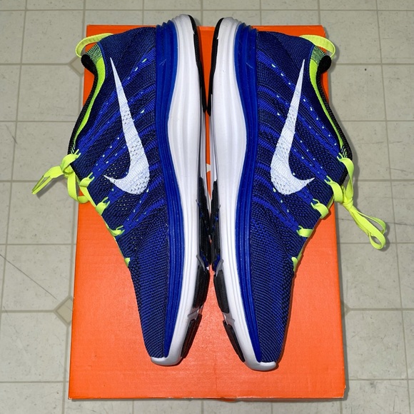 Nike Flyknit Lunar One+ Game Royal/Volt - Size 8.5 Men - Picture 10 of 10